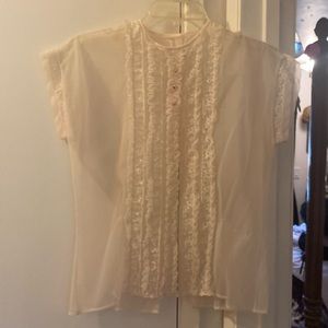 Pink sheer vintage blouse